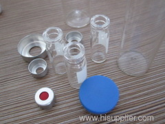 Glass autosampler vial with PTFE silicone septum