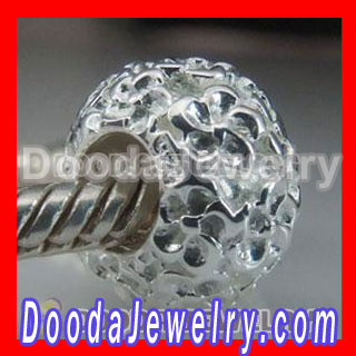 Sterling Silver Flower Design Charms european Style Beads