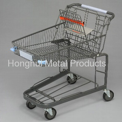 Supermarket shopping Trolley with 3 shopping basket