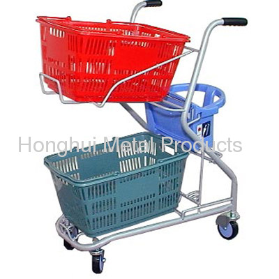Grocery Store Shopping Cart with 3 basket holder, 1 kid seat