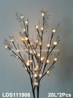 LED branch light with stab and glitter leaves, Led branch light