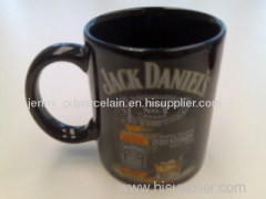 decal glazed ceramic mug
