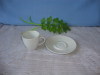 pure white porcelain cup&saucer