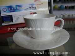 pure white bone china cup&saucer