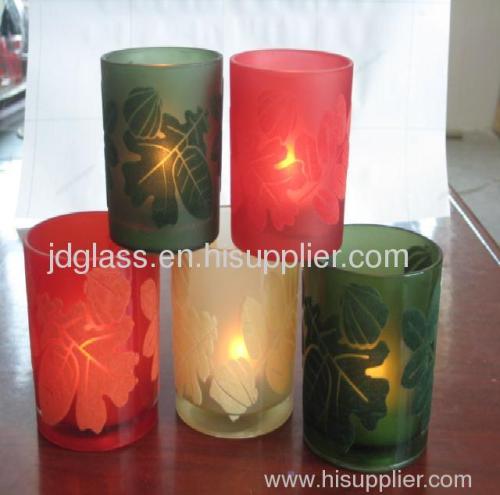 colored candle holder cups glassware