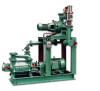 Roots pump vacuum system with liquid ring vacuum pumps