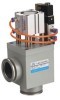 A pneumatic high vacuum damper valve(Angle Valve)(sealed by sylphon )