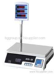 electronic computing scale with pole