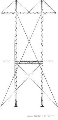 Lattice type aluminum alloy emergency restoration tower