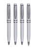 White color metal ball pen with parker refil