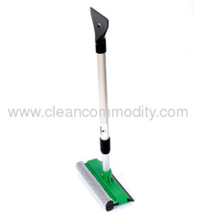 Window Squeegee With Sponge And Scraper