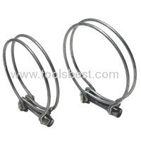 Stainless steel double wire hose clamps