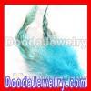 Natural Striped Green Strung Rooster Feather Hair Extension Wholesale