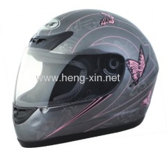 DOT motorcycle helmet with butterfly design