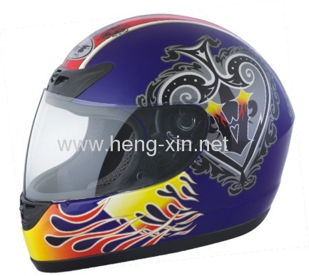 Motorcycle helmet with skull design DOT standard