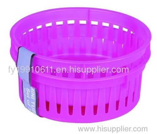 3pcs round storage basket