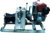 Diesel engine pulling and assiting capstan winch/winch powered steel wire rope pilot rope linear winder