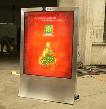 Outdoor advertising scrolling light box