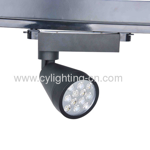 12W Aluminum Die-caste 274mm×215mm×106mm Round Head Black Colour LED Track Lights