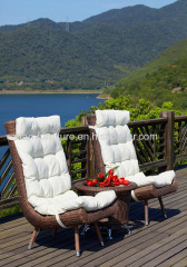 Garden wicker furniture chair and tea table sets