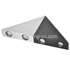 4W Aluminum Die-Casted 167mm×167mm×30mm Black And Silver Color LED Indoor Wall Lamps