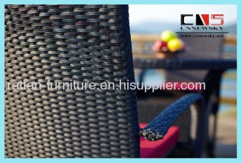 Outdoor wicker furniture dinning set 5 pcs dinning chair