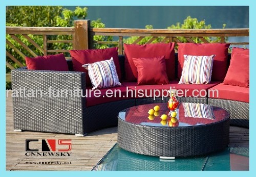 Outdoor wicker furniture sofa set