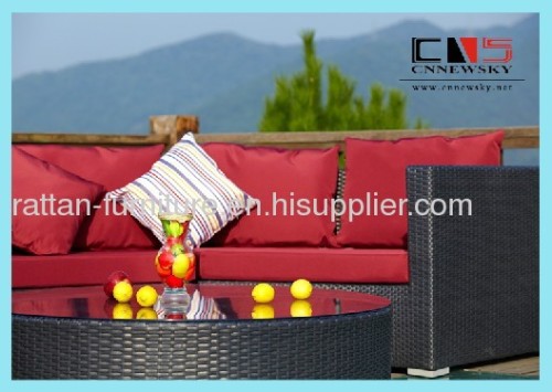 Outdoor wicker furniture sofa set