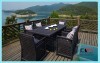 Outdoor Patio indoor PE Rattan Garden Furniture Dining Table Set