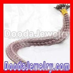 Wholesale Striped Synthetic Brown feather hair extensions bulk