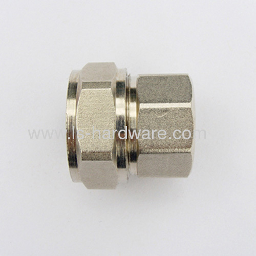 Female straight union of screw / compression brass fittings