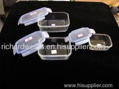 high borosilicate glass food storage container