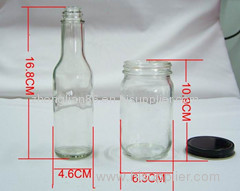 A jam glass bottles