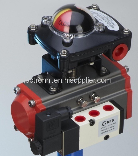 pneumatic actuator with limit switch box and solenoid valve
