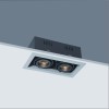 Aluminum QR-CB51 MR16 2*50W square recessed spotlight