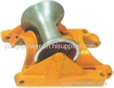 Cast aluminum supported cable ground roller pulley block