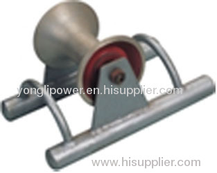 Steel pipe supported cable ground roller pulley block