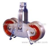 Tandem sheave string pulley block