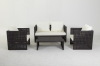 100% hand weaving PE rattan durable alu frame garden patio leisure sofa set