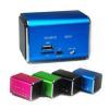 Portable mini usb speaker with fm raido and Usb pen drives slot