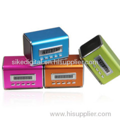 Portable mp3 speaker with fm raido and novel metal case design