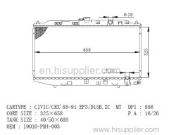 auto parts radiator 19010-PM4-003