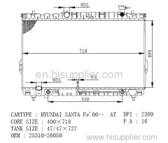 HYUNDAI auto radiators 25310-26050