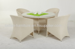 tranditional style UV resistant PE rattan durable alu frame comfortable patio dining set