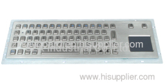 Vandal Proof IP65 Industrial Stainless Steel Keyboard With Touchpad (TMS-S392TP)