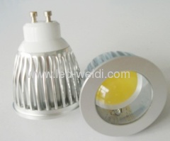 Dimmable COB 3W GU10 5000k day white 240LM LED spot lamp