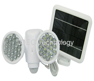 Solar powered LED garden light with PIR sensor