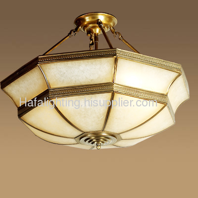 Elegant indoor copper hanging ceiling lamp,Newest European brass lighting