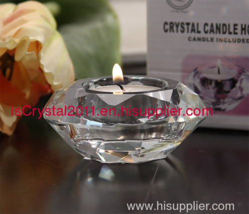 Crystal diamond candle holder