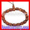 Wholesale 10×8mm Skull Wooden Beads Buddhist Prayer Bracelet Wrist Mala